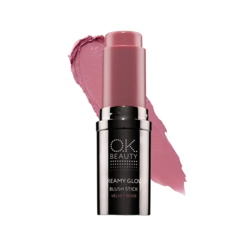 OK BEAUTY CREAMY GLOW BLUSH STICK tone Velvet Rose OK BEAUTY CREAMY GLOW BLUSH STICK tone Velvet Rose