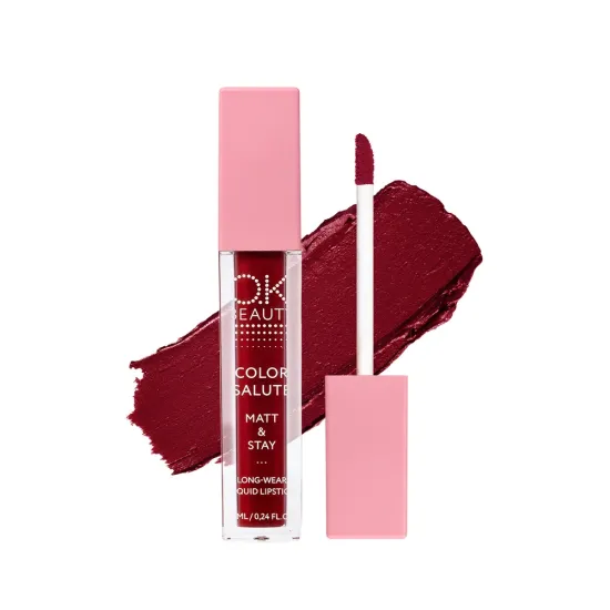 OK BEAUTY COLOR SALUTE MATT & STAY long-wear liquid lipstick Dita OK BEAUTY COLOR SALUTE MATT & STAY long-wear liquid lipstick Dita